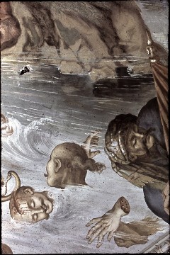 Detail, im Fluß treibende Leichenteile, Aufn. Roden, Bruno von, 1943/1945