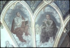 Martin Luther und Philipp Melanchthon mit den Symbolen der
Evangelisten Lukas und Markus, Aufn. Schön, Inge, 1943/1944