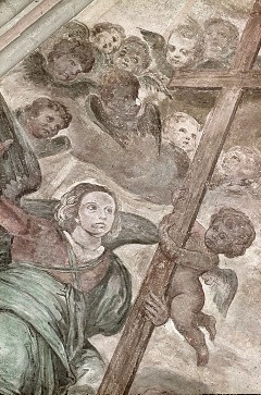 Ausschnitt Ostseite, nordöstlicher Zwickel: Engel mit dem
Kreuz, Ausschnitt, Aufn. Halewicz, Julius, 1943/1944