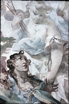 Ausschnitt: Engel und Kopf des Heiligen, Aufn. Roden, Bruno von, 1943/1945