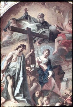 Ausschnitt: die Heilige Dreifaltigkeit mit Maria, Aufn. Roden, Bruno von, 1943/1945