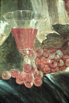 Ausschnitt: Glas und Weintrauben, Aufn. Cürlis, Peter, 1943/1945