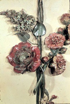 Detail: Blumen auf der Westwand, drittes Wandfeld von links,
Ausschnitt, Aufn. Cürlis, Peter, 1943/1945