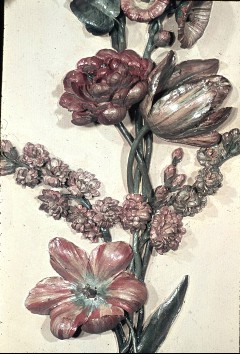 Detail: Blumen auf der Westwand, zweites Wandfeld von links,
Ausschnitt, Aufn. Cürlis, Peter, 1943/1945