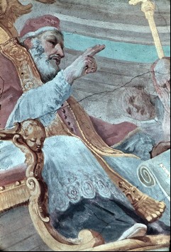 Die Exemption des Klosters, Detail: Papst Leo III, Aufn. Müller und Sohn, 1943/1945