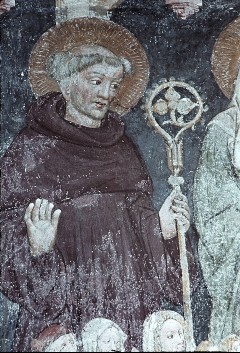 Detail: heiliger Abt (Ägidius?), Aufn. Leon, Rudolf, 1943/1945