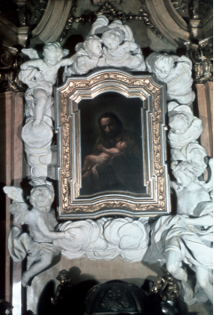 Altarbild: Joseph mit dem Jesuskind, umgeben von
Engelsgloriole, Aufn. Jagusch, Rudolf, 1943/1944, Signatur MK 175