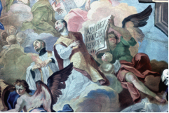 Ausschnitt, heiliger Ignatius und Engel mit dem Motto "Ad
majorem
Dei gloriam", Aufn. Jagusch, Rudolf, 1943/1944, Signatur UAL 8