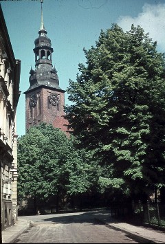 Blick auf den Westturm (1685-1695), von Nordosten, Aufn. Schulze-Marburg, Rudolf, 1943/1944