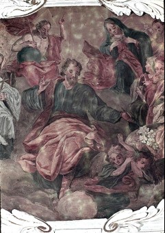 Mittelteil mit Christus, Maria und Joseph, 1943/1945