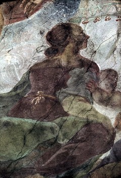 Ausschnitt: Personengruppe am unteren Bildrand, linke Frau
mit Kind, Aufn. Weizsäcker, Ralph, 1944