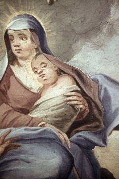 Detail: Maria mit Kind, Aufn. Weizsäcker, Ralph, 1943/1945