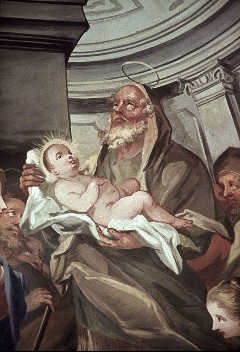 Detail: Simeon das Jesuskind haltend, Aufn. Weizsäcker, Ralph, 1943/1945