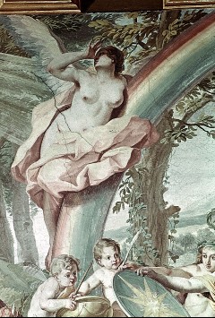 Detail: allegorische Frauengestalt neben einem Regenbogen, Aufn. Leon, Rudolf, 1943/1945