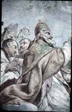 Detail: Papst und Begleitfiguren, Aufn. Weizsäcker, Ralph, 1943/1945