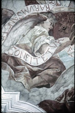 Detail: Engel mit Spruchband
und Buch, Aufn. Weizsäcker, Ralph, 1943/1945