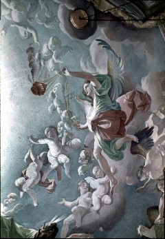 Ausschnitt rechts: Engel mit Weihrauchfaß oberhalb von Moses, 1943/1945
