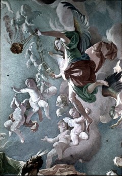 Ausschnitt rechts: Engel mit Weihrauchfaß oberhalb von Moses, 1943/1945