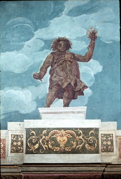 Detail: Statue der Ceres auf der Balustrade, Aufn. Halewicz, Julius, 1944