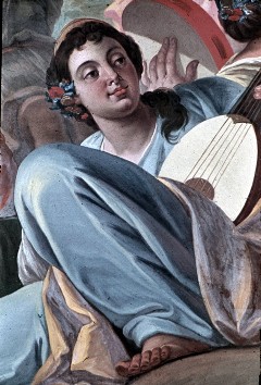 Detail: musizierende Frau, Aufn. Halewicz, Julius, 1944