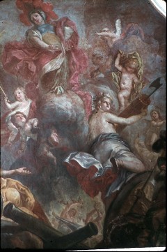 Detail: Minerva und umgebende Figuren, Aufn. Halewicz, Julius, 1943