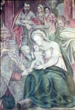 Detail: Maria und Kind mit Balthasar, 1943/1945