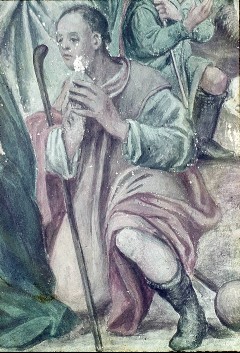 Detail: anbetender Hirte, 1943/1945