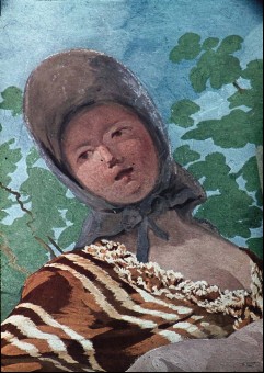 Detail: junge Frau mit Hut, Aufn. Rex-Film, 1944/1945