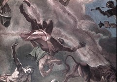 Detail: stürzende Dämonen, Aufn. Rex-Film, 1944/1945