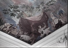 Detail: Zelt der Venus mit Nymphen und Satyrn (Südostecke), Aufn. Rex-Film, 1944/1945