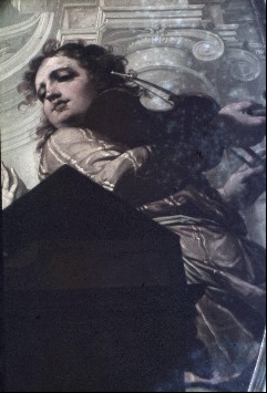 Detail: ein Jüngling auf der Violine spielend, Aufn. Rex-Film, 1943/1945