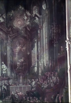 Detail: Blick in die Franziskanerkirche gegen den Chor, 1943/1945