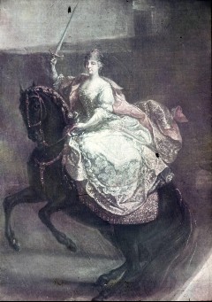 Detail: Maria Theresia zu Pferd mit dem erhobenen Schwert, 1943/1945