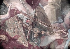 Detail: die Ordenskette in den Händen der Kaiserin, 1943/1945