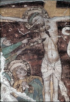 Detail: Kruzifix und Longinus mit der Lanze, Aufn. Müller und Sohn, 1943/1945