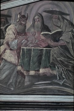 Detail: Priester mit Jesuskind am Altar, Aufn. Wolff, Paul, 1944