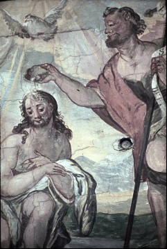 Detail:  Johannes der Täufer, Christus und Taube des
Heiligen Geistes, Aufn. Wolff, Paul, 1944
