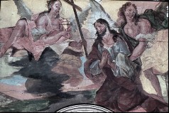 Detail: Jesus und Engel mit Kreuz und Kelch, Aufn. Wolff, Paul, 1944