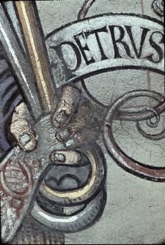 Detail: Hand des Petrus mit Schlüsseln, Aufn. Cürlis, Peter, 1943/1945