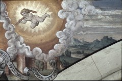 Detail: Jesuskind in Wolken schwebend, Aufn. Cürlis, Peter, 1943/1945
