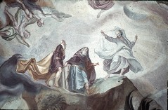 Detail: der verklärte Christus mit Moses und Elias, Aufn. Müller und Sohn, 1943/1945