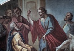 Detail: Christus übergibt die Schlüssel an Petrus, Aufn. Müller und Sohn, 1943/1945