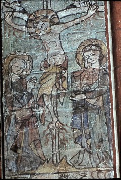 Mittelbild, Detail: Christus am Kreuz mit Maria und Johannes, Aufn. Schulze-Marburg, Rudolf, 1943/1944