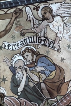 Detail: Jünger unter dem Kreuz und ein Engel, das Blut
Christi auffangend, Aufn. Schulze-Marburg, Rudolf, 1943/1944