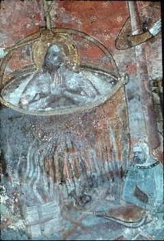 Detail: der Heilige Georg wird in einem Kessel mit siedendem
Blei gemartert, Aufn. Schulze-Marburg, Rudolf, 1943/1944