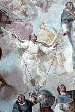 Detail: der fliegende Pater Kaspar Mohr, hinter ihm
Daedalus, darunter die Vertreter der Freien Künste, Aufn. Schmidt-Glassner, Helga, 1944