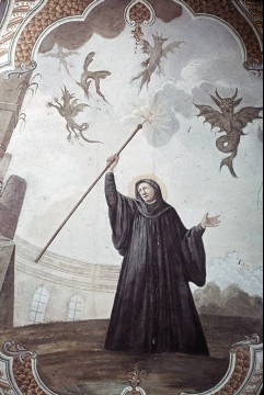 2. Deckenbild von Osten: der Heilige Magnus mit seinem
wundertätigen Stab vertreibt Dämonen, Aufn. Schmidt-Glassner, Helga, 1944