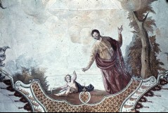 4. Deckenbild von Osten: der Heilige Augustinus im Gespräch
mit
dem Knaben, der das Meer ausschöpfen will, Aufn. Schmidt-Glassner, Helga, 1944
