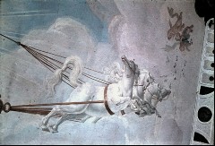 Detail: das Pferdegespann des Apoll und blumenstreuende
Putten, Aufn. Schulze-Marburg, Rudolf, 1943/1944