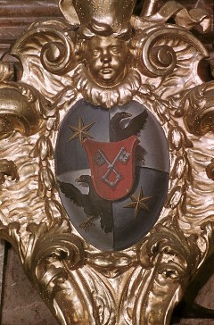 Wappenkartusche des Abtes Berthold Dietmayr, Aufn. Halewicz, Julius, 1943/1945